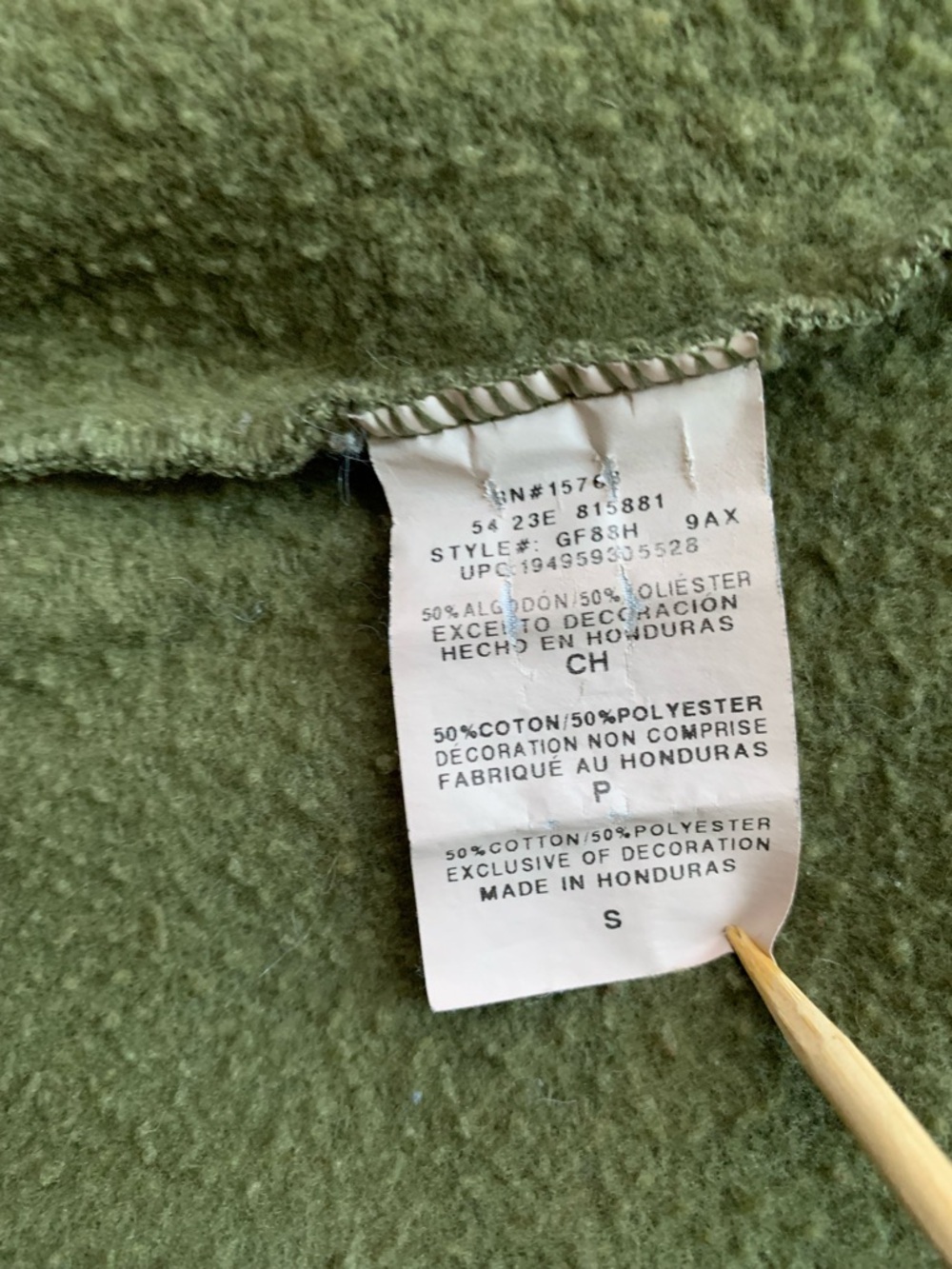 Champion Unisex Olive Green Powerblend Crewneck Sweatshirt - Size S - Picture 11 of 11